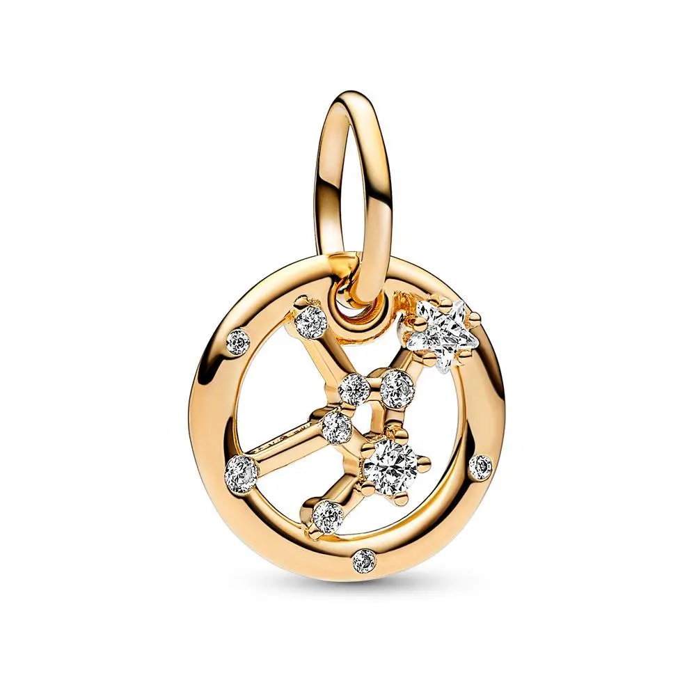 Pandora Virgo Zodiac Dangle Charm, Gold Cubic Zirconia Jewelry for Adults, Gift of Appreciation (762715C01), Hard Working