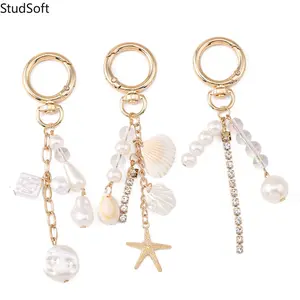 2026 New Luxury Shell Pearl Keychain, Elegant Beaded Key Ring Pendant for Women