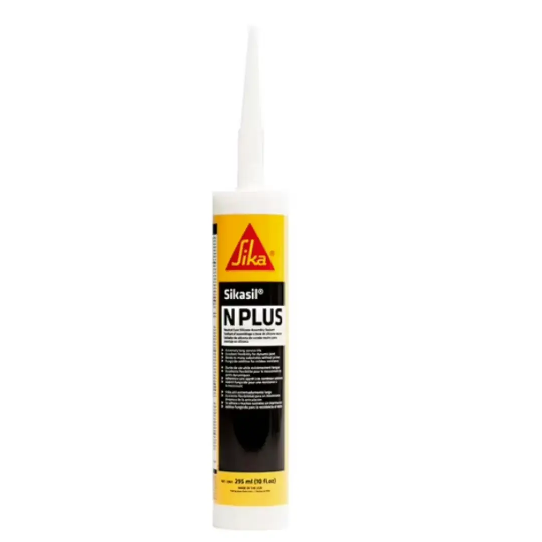 Sikasill N Plus Silicone Sealant 10 oz – High-Performance Construction Sealant for Expansion & Control Joints, Doors, Windows, Curtain Walls – UV & Ozone Resistant, Non-Staining, ±50% Joint Movement – Made in USA | SILVER