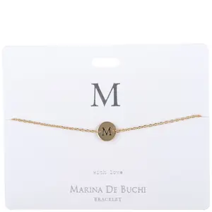 Initial Engraved Letter Bracelet