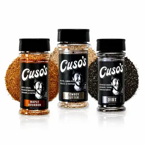 Cuso’s Best Sellers Bundle – 3 All-Natural Seasonings for BBQ, Grilling & Everyday Cooking – Includes Dirt, Cowboy Butter & Maple Bourbon Ginger Spiced Spicy Garlic Mix Flavor