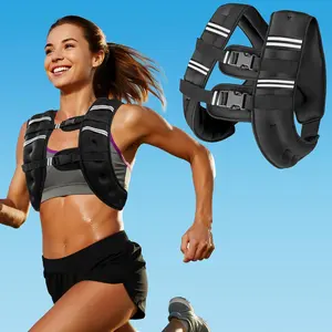 【SummerReady】Zikopomi Weighted Vest Woman Men, 6lb/8lb/10lb/12lb/16lb/20lb/25lb/30lb Weight Vest with Reflective Stripes for Workout, Running, Fitness, Rucking Vest tiktokshopspringglowup#Summervibes