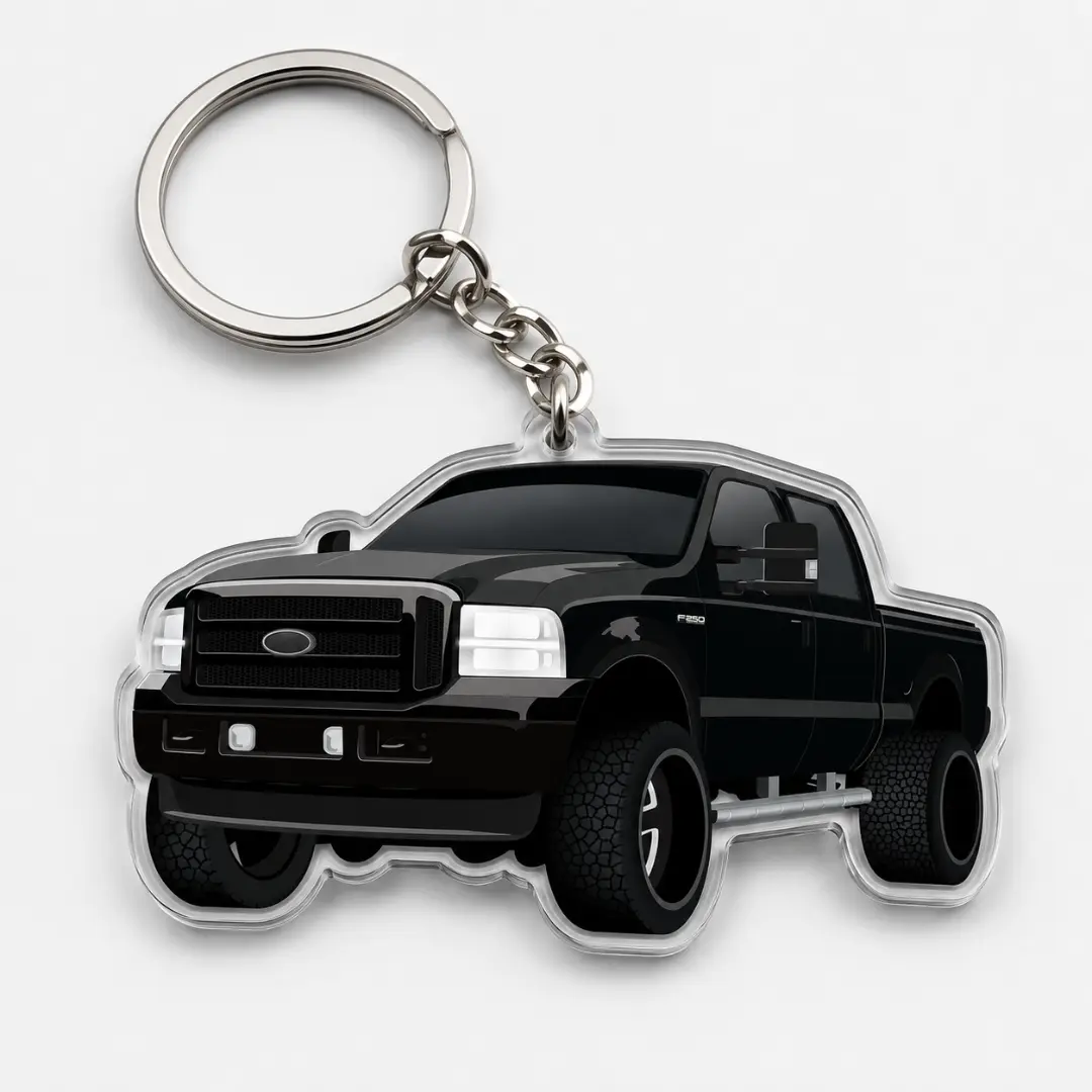 F-150 Keychain – Black Pickup Truck Key Ring, Ford Truck Accessory, Gift for F-150 Owners & Truck Lovers