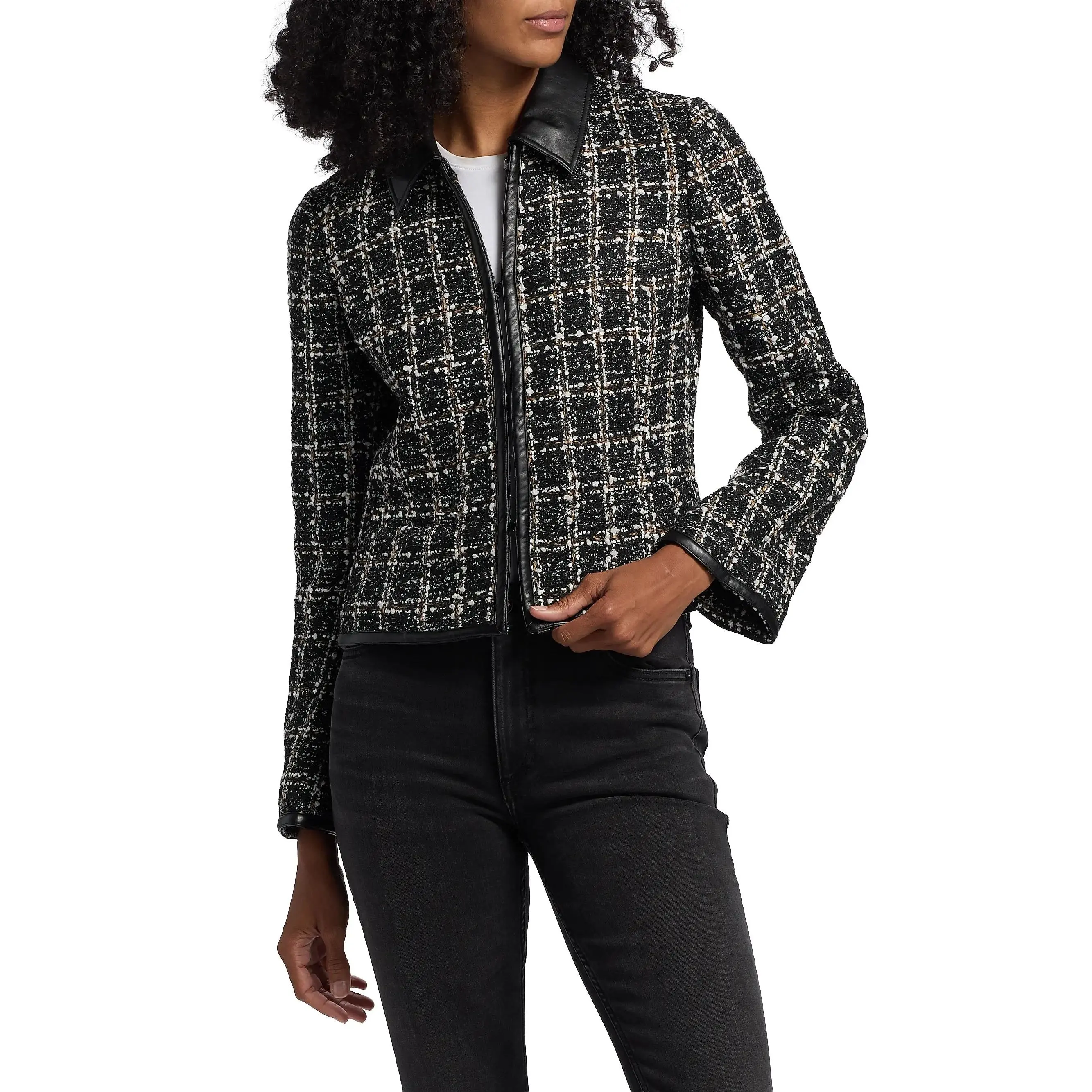 Eloise Blazer - Black Plaid
