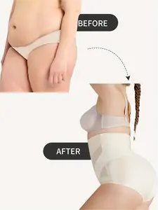 3-in-1 BBL Faja Shapewear for Women: High Waist Tummy Control Shorts with Removable Hip Pads, Seamless Waist Cincher & Breathable Mesh Body Shaper for Under Dress