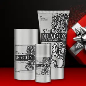 Dragon Pain Relief Silver Bundle, Super Strength Lotion, Roll Up, & Travel Size Balm.- Muscle & Joint Recovery