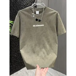 2025 Summer American Style Fashion Cool Versatile Half Sleeve Sequin Starry Sky Tie-Dye Crew Neck Short Sleeve T-Shirt for Men short sleeve t-shirt short sleeve t-shirt men short sleeve pattern t-shirt Funny Mexican Dad T-shirt funny graphic shirt