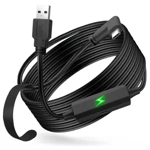 EKLEVOR 18W Link VR Cable 16FT Compatible with Oculus Quest 2 Port USB 3.0 to USB C Transmission Rate 5Gbps for 120HZ PC/Steam VR Video Games Accessories Wearable