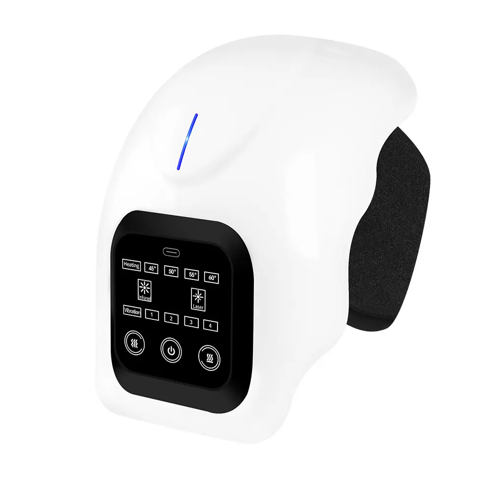 Cordless ergonomic silent adjustable high-frequency vibration massager with heatable, USB fast charging - home and travel knee care, ideal personal care gift, Thermal, Usb Port, Fastcharging, Battery Powered