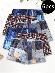 6-pack classic casual boxers, perfect for home, sleep and daily use.