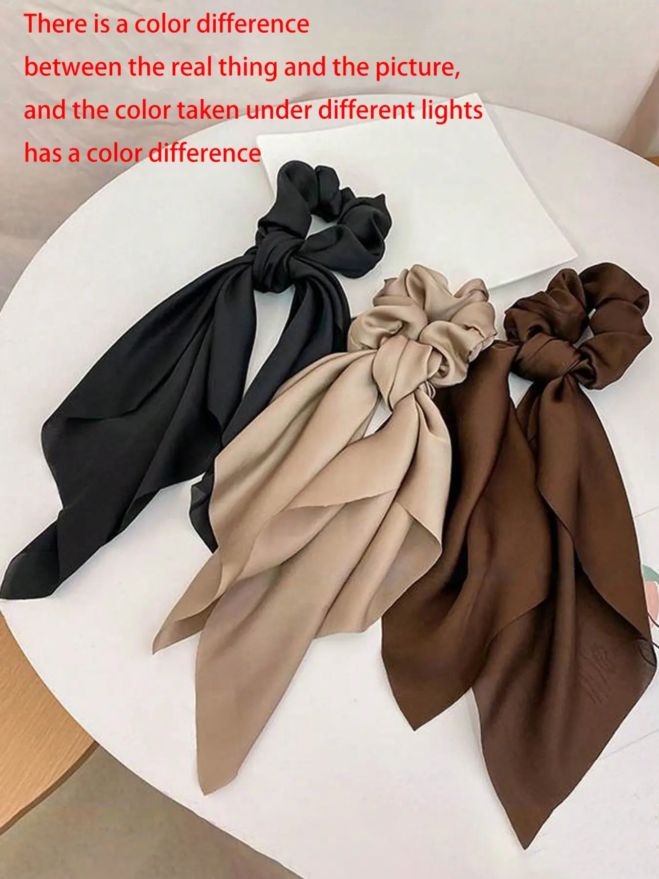 Solid Color Scrunchie (3pcs), Casual Simple Plain Color Hair Tie, Creative Headwear Suitable for Thick Hair, Hair Accessories for Party, Fashion Hair Accessories, Daily Clothing Decor for Women & Girls, Fashionable Hair Accessories, Hairband, Scrunchies
