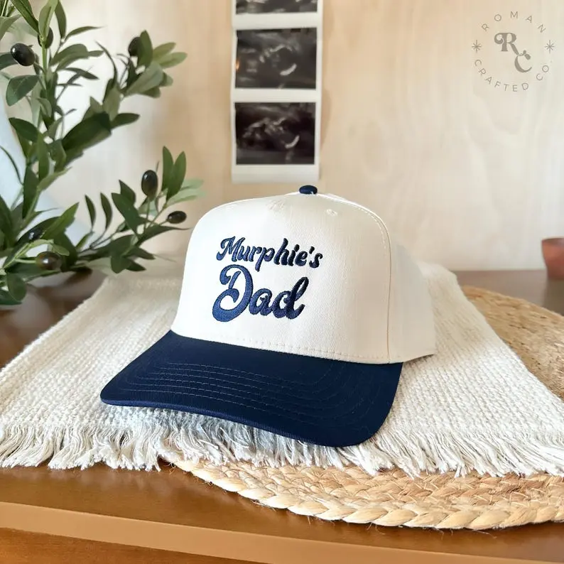 Custom Dad Trucker Hat, Personalized Embroidered Dad Cap, Custom Name Baseball Hat, Father's Day Gift for Dad