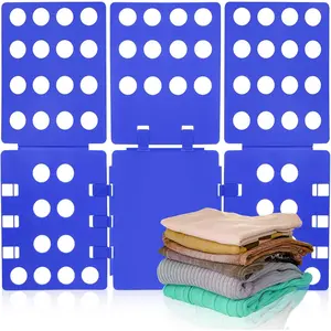 T Shirt Folder T Shirt Folding Board T Shirt Clothes Folder Laundry Organizer Durable Tool Plastic Easy and  Folding Board for   and Adult Plastic Folding Helper Blue