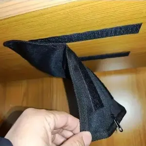 Secret Compartment, Zipper Pouch, Perfect for Hiding Valuables such as Coins, Account Books, Watches and Other Precious Items, Private Money Storage Bag, Medicine Storage Bag, Can Be Pasted with Adhesive, Light and Thin, Not Easy To Detect, Lightweight