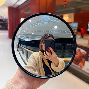 8.27 Inch Wide Angle Convex Mirror Dual Use Wall Hanging Handheld Makeup Mirror Home Photo Wall Ornament Holiday Gift