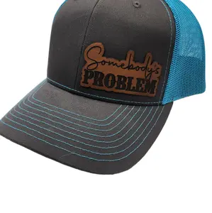 Somebody's Problem Trucker Hat with Leatherette Patch, Classic Style
