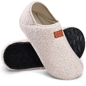 WateLves Womens & Mens Lightweight Cozy Faux Furry House Slippers - Rubber Sole Slip On Sock Shoes - Foldable Travel Slippers - Indoor & Outdoor - Ideal Thanksgiving Christmas Gift