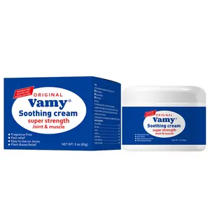 Vamy Soothing Cream Super Strength Joint & Muscle - Vanilla Herbal Gentle Relief with Arnica Bee Venom & Carbomer - 3oz Body Care Lotion Treatment Healthcare Therapy Therapeutic Solution Wellness