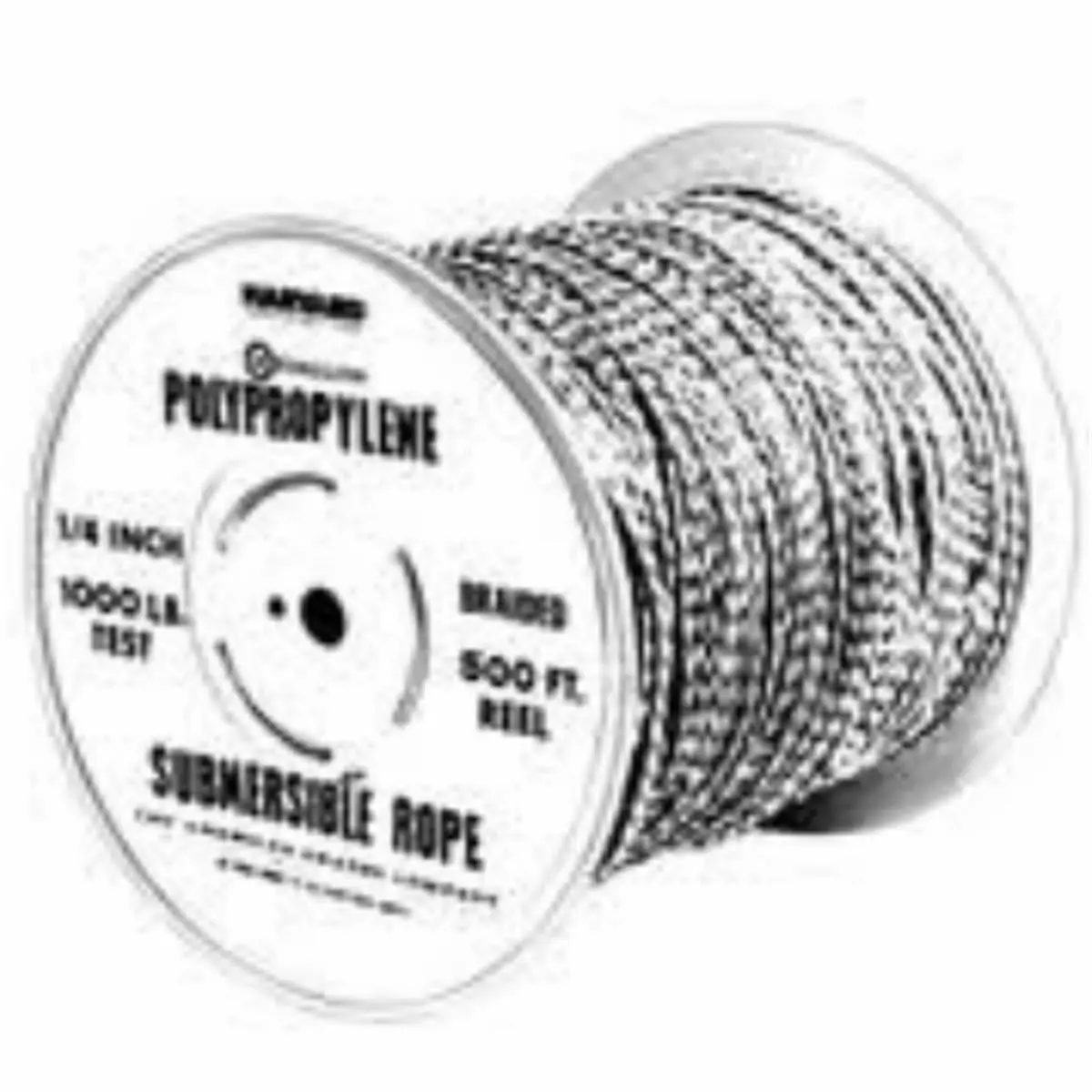 212 MAIN Heavy-Duty Submersible Braided Polypropylene Marine Rope, Chafe and Corrosion-Resistant, 1/4 in x 500 ft, 1000+ lbs Strength