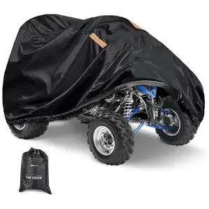 Nilight ATV Cover Waterproof 420D Heavy Duty Ripstop Material Black Protects 4 Wheeler from Snow Rain All Season All Weather UV Protection Fits up to 82 Inch