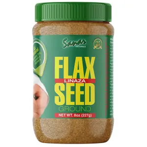 Sana Naturals Flaxseed Linaza Ground 8 oz Natural Fiber Omega-3s for Digestion Heart Health & Wellness