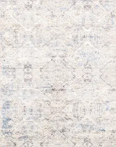 Canvello Light Grey Fabric Area Rug- 2' X 3'