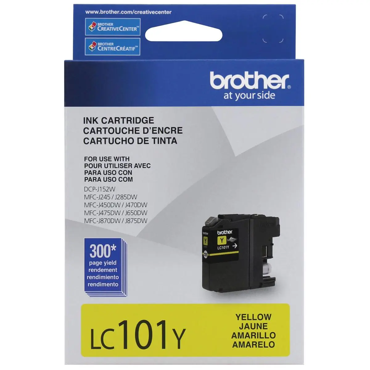 Brother Standard Yellow Ink Cartridge, 300 Pages Yield