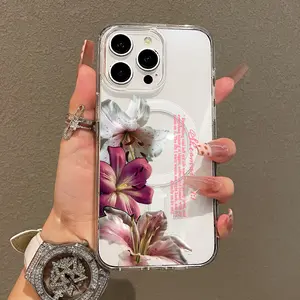 Soft Girl Magnetic Case for iPhone11/12/13/14/15/16/17/promax, Lily Blessing Quote Art Lightweight, Drop-Proof, MagSafe Compatible | Perfect for Teen Girls