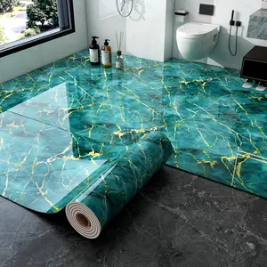 Self-Adhesive Waterproof Tile Wall Stickers, Moisture Resistant & Moldproof, Thickened Marble Pattern Wallpaper for TV Background Decoration