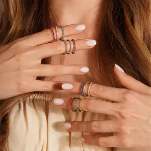 Personalized Birthstone Ring Custom 12 Month Dainty Eternity Band for Women.Meaningful Birthday Gift for Her Mom Daughter Bestie.Unique Stackable Gold Jewelry.Special Anniversary Present.Minimalist Sentimental Handcrafted Design.