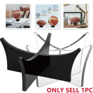 Acrylic Ball Display Rack, Basketball Football Display Rack, Home Decor for Living Room Bedroom, Home Organizer for Basketball Football, Display Riser