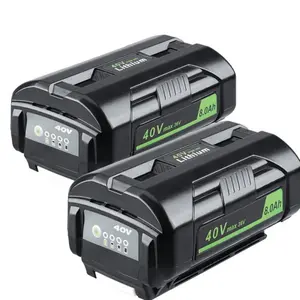 2Pack 8.0Ah Replacement for Ryobi 40V Battery OP4026 OP4040 OP4050, Compatible with Ryobi 40 Volt Cordless Power Tools