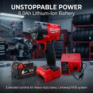 Milwaukee M18 18V 1/2 Inch Compact Impact Wrench, Portable Power Tool for Auto Repair, Garage & DIY