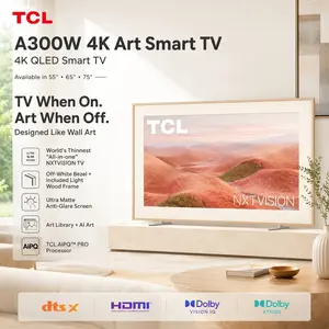 TCL NXTVISION A300W 4K QLED Art TV | Canvas Frame Design, Ultra Matte Anti-Glare Screen, Google TV, Dolby Atmos | 55"–75" outdoorfun