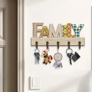 1pc Letter Wall Decoration Floating Frame Wall Hook, Special Design Vintage Key Hook, Entrance Key Hook, Beautiful Room Decoration Practical Hook, Home Decoration Hook, Kitchen Accessory Hook, Bathroom Decoration Hook, Home Organizer Hook