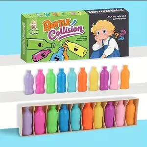 21pcs Fun Bottle Collisions Guessing Game, Creative Logic Puzzles for Family and Kids, Colorful Plastic Bottles and Numbered Cards, Perfect Gift