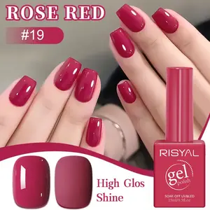 Risyal Elegant Gel Nail Polish No Alcohol Long-Lasting High Saturation Color Salon DIY Manicure Art