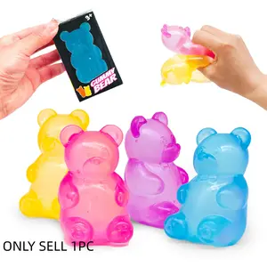 1PC Cute bear, Teddy bear squeeze fidget toy, made of safe and premium TPR material, Maltose stress relief ball, slow-rising squishy toy for anxiety relief and sensory needs, Squishy Sensory Fidgets