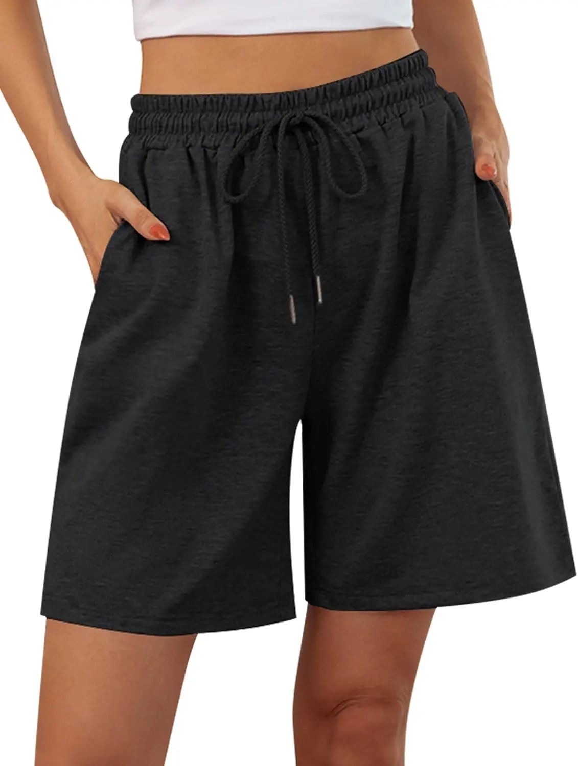Women's Sweat Shorts Bermuda Long Shorts Athletic Casual Loose Shorts (Available in Plus Size)