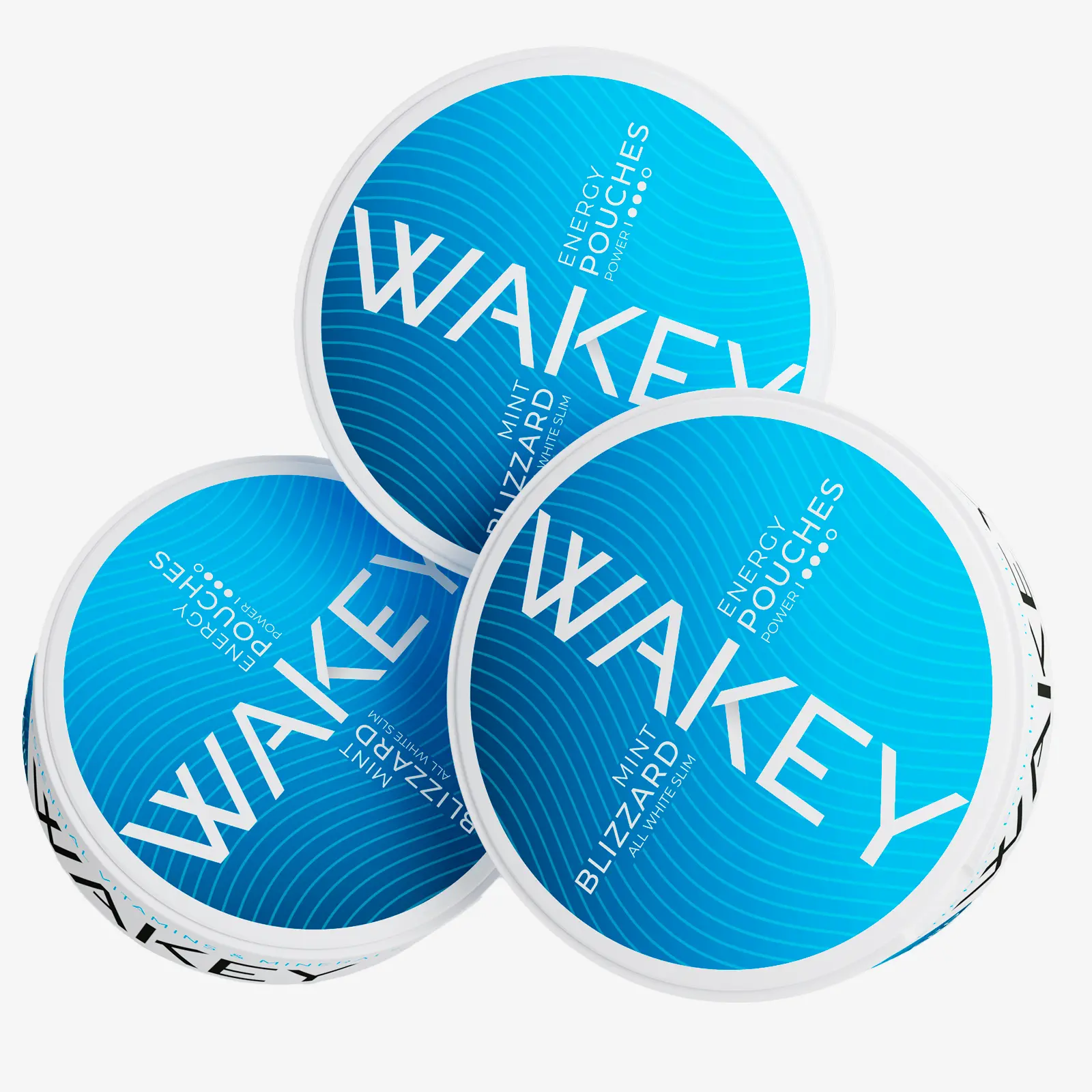 Wakey Energy Pouches | 50mg Caffeine | Vitamin A, C, D, B12, Thiamin (Vitamin B1) | No Sugar - 20 Nicotine Free Pouches (3 Pack) (Blizzard Mint 50mg) Beverage