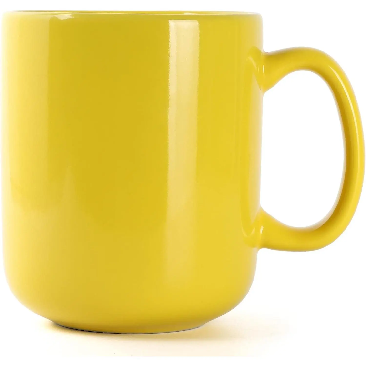 20 OZ Large Coffee Mug, Smooth Ceramic  Cup for Office and Home, Big Capacity with Handle, Yellow