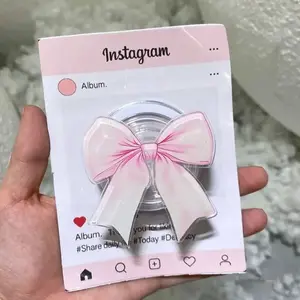 Pink Bow Magsafe Grip, Mangetic Popsocket, E Reader Grip Kindle Accessories, Girly Phone Holder
