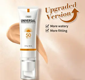 VGO Universal Tinted Facial Moisturizer Sunscreen SPF 50+ 50ml - Smooth, Hydrating, Lightweight Formula with Built-in Tint for Natural, Luminous Even Skin Tone, Sun Protection, Pore-Blurring, Suitable for All Skin Tones, Daily Use