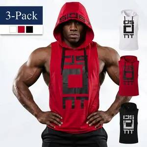 Men's Hooded Gym Tank Top - Sleeveless Workout Training Fitness Vest - Quick Dry Muscle Fit Sport Hoodie for Bodybuilding & Casual Wear