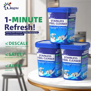 Liapu Stainless Steel Cleaning Paste, Multi-Purpose Metal Cleaner for Pots, Pans, Sinks & Cookware, Removes Grease, Burnt-On Stains & Water Spots