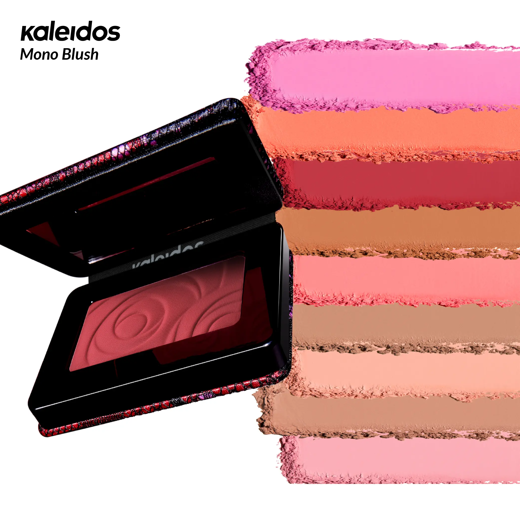 Kaleidos Mono Blush | Silken Pressed Powder, Summervibes, Blendable, Soft-Focus Finish, Rave Makeup, Festival Makeup, Cosmetic Gift