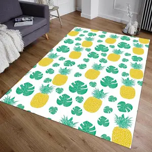 Pineapple , Rug, Area Rug,Non Slip Floor Carpet,Teen'S Carpet ,Room Decor Halloween Gift For Family, Cute Gift Non-Slip Floor Carpet, Decoration Mat for home Living Room Bedroom, Room Decor, Home Decor