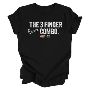 The Encore 3 Finger Combo Shirt- Raising Canes X Kaans Designs Collaboration