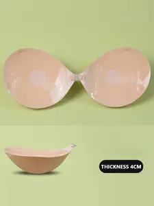 Invisible Silicone Push-Up Bra Fit for Small Bust, Thickened Muffin Cup for Maximum Support, Strapless and Backless Design for Weddings and Photos Womenswear