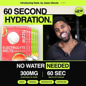 Fizzie Electrolyte Melts By Jason Derulo - Variety 4 Pack - Dissolving Electrolyte Tablets For Fast Hydration - Natural, Sugar-Free Hydration Supplement - 2x Watermelon, 2x Lemon Lime (40 Servings)